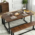 thumbnail image 2 of Costway 63" Large Dining Table for 4-6 People with Heavy-duty Metal Frame Modern Coffee, 2 of 10