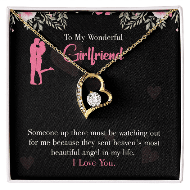 To My Girlfriend Most Beautiful Angel Forever Necklace w Message Card Walmart