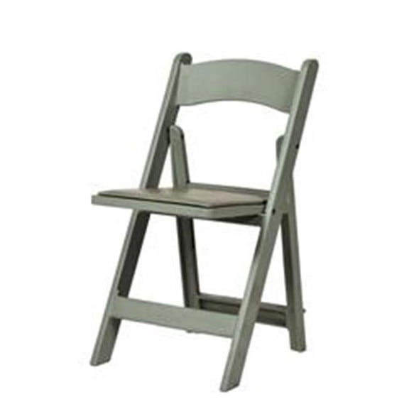 R-101-FG-4 Max Flint Gray Resin Folding Chair - 30.5 in. - Set of 4