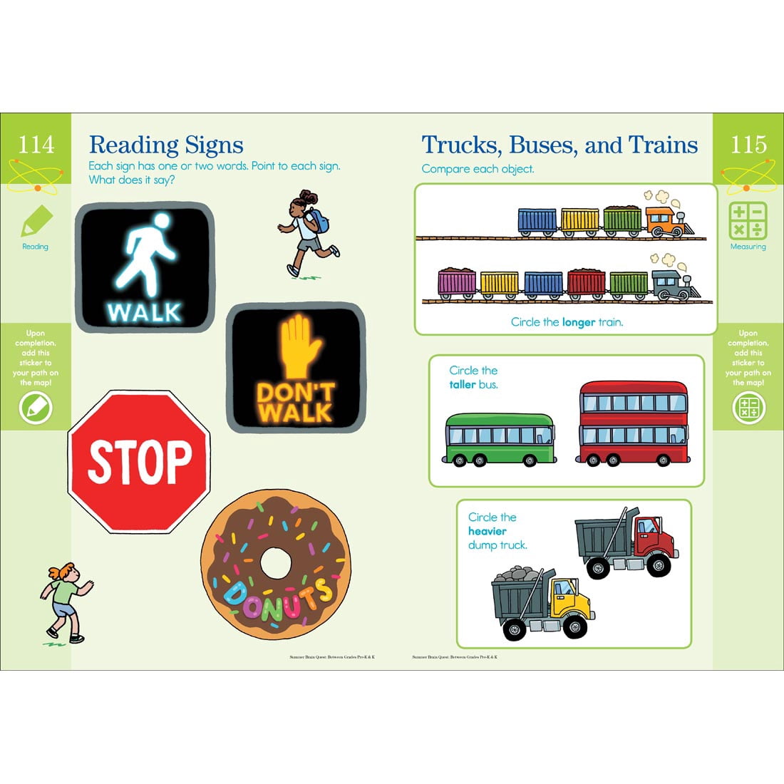 Summer Brain Quest Workbook, Grades Pre-K & K