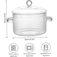 thumbnail image 2 of Glass Simmer Pot with Lid, Clear Glass Saucepan, Heat-Resistant Borosilicate Glass Stovetop Pot for Stove Potpourri, Saucepan Pot FIts for Cooking, Soup, Milk, Tea and Baby Food (1.6L/54OZ)-dh, 2 of 7