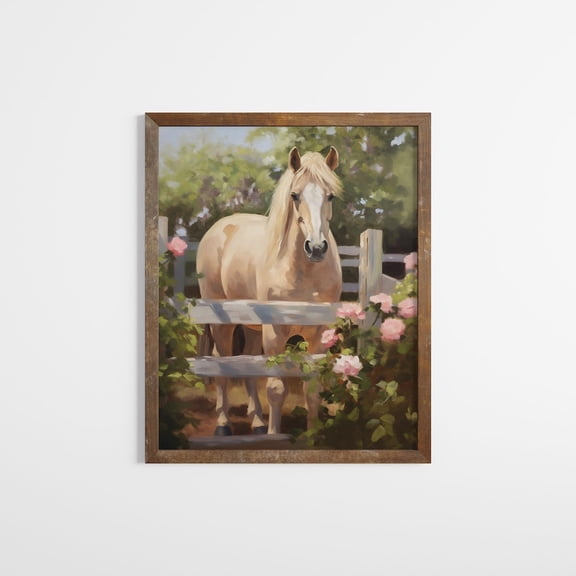 Vintage Horse Poster Vintage Horse Print Equestrian Art Cowgirl Wall Art Girl Bedroom Wall Art Girl Room Decor Cowgirl Nursery Horse Home Decor #121, Unframed Poster Size 8x12