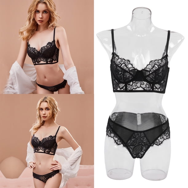 Conjunto de sujetador de encaje Conjunto de ropa interior de encaje bralette de encaje Conjunto de sujetador y panty de encaje Conjunto de sujetador de encaje Ropa interior Floral ANGGREK Otros