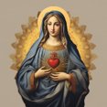 thumbnail image 1 of Immaculate Heart of Mary - DIY Diamond Painting, 1 of 6