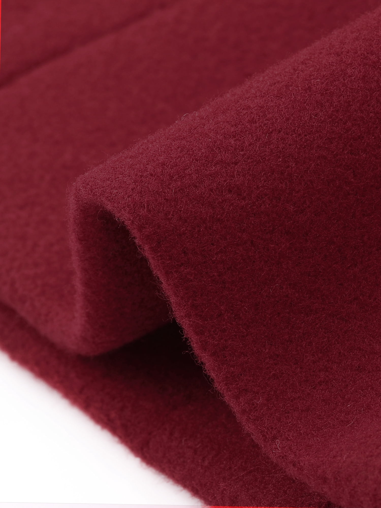 DARING DIVA Women's Winter Slit Sleeve Double Breasted Cloak Coat Burgundy S