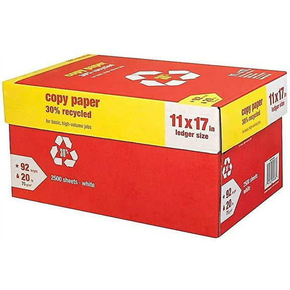 MyOfficeInnovations 30% Recycled 11" x 17" Copy Paper 20 lbs 92 Brightness 500/RM 5 RM/CT 581761