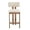 Beige - Linen - 26", variant on Guyou Modern Bar Stools Set of 4, 26 Inch Counter Height Bar Stools with Curved Backrest, Linen Upholstered Counter Stools, Wooden Kitchen Island Chairs for Kitchen Bar Cafe, Beige