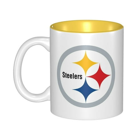 

Pittsburgh_Steelers 11 Oz Originality Coffee Mugs Large Water Mugs With Handle Porcelain Coffee Cup Thank You Gifts For Mom Dad And Friends Yellow