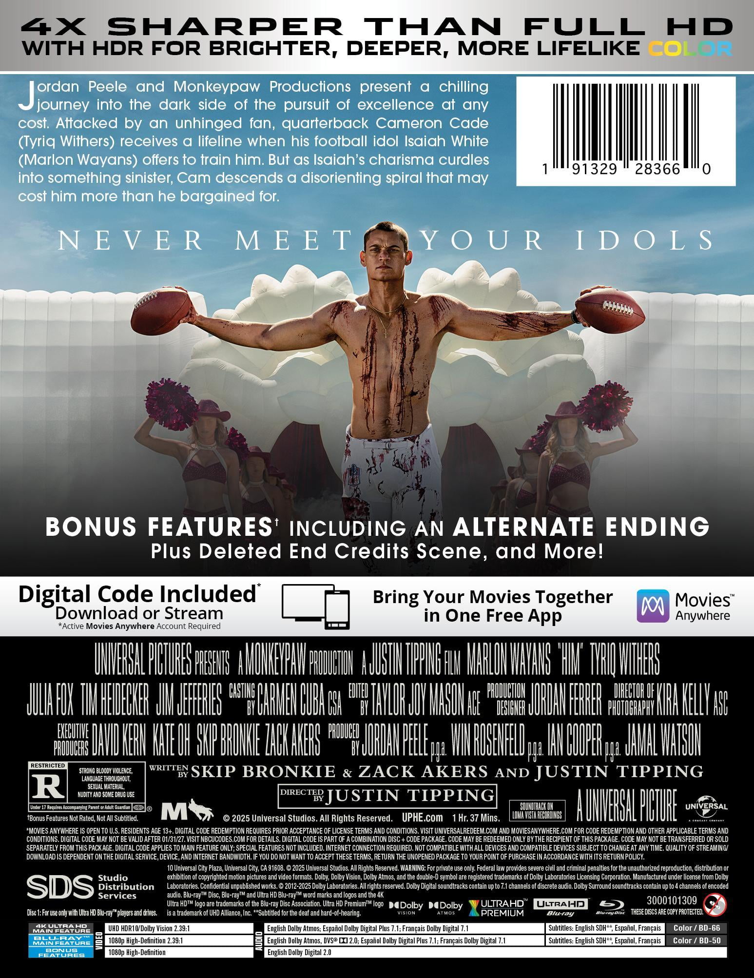 HIM 2025 Steelbook 4K Ultra HD + Blu-ray + Digital - Walmart.com