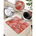 thumbnail image 5 of Red Christmas Dish Drying Mat for Kitchen Counter, Absorbent Quick Dry Coffee Bar Mat Pad Thin Diatomaceous Sink Mat, Xmas Snowflake Watercolor Non Slip Dish Drainer Mat 16x24, 5 of 6