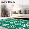 thumbnail image 2 of ODIKA 3'x5' Machine Washable Non-Slip Area Rug, Nordic Yuletide Entryway Walkthrough Enhancement Garnish High Traffic Rug with Pad, Green, 607169, 2 of 8