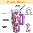 thumbnail image 3 of Goldendoodle Gifts for Women Dog Lovers 40 oz Floral Golden Doodle Tumblers with Handle and Straw, Stainless Steel Vacuum Insulated Travel Coffee Mug Cup Water Bottle, 3 of 6