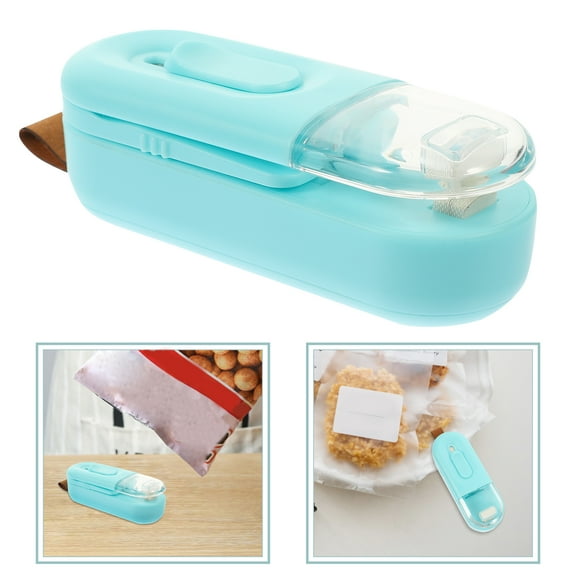 Bag Sealer, Mini Bag Sealer 2 in 1 Handheld Chip Bag Sealer Heat Seal and Cutter with Lanyard, Portable Resealer for Snacks Plastic
