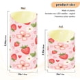 thumbnail image 4 of Strawberry Flower Love Flameless Candles 2 PCS with Remote Realistic Moving Flame LED Tapered Pillar Set for Home Decor, 4 of 7
