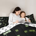 thumbnail image 4 of jejeloiu Pixel Geometric Bedding Comforter Set,7 Pieces,Building Block Games Full Bedding Set,Construction Games Fitted Sheet Flat Sheet For Child,Breathable Bedroom Decorative Reversible, 4 of 7