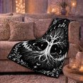 thumbnail image 6 of Mystical Tree Of Life decorative theme Illustration decorative motif, Warm Flannel Blanket for Cabin and Lodge, Peaceful Mountain Lake Scene, Outdoor Lovers autumn celebration Gift, 6 of 9