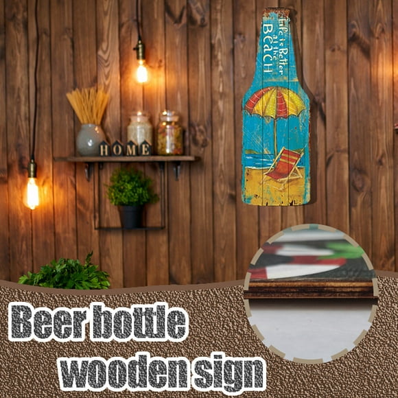 Clearance! KITTEHIGM Holiday Leisure Decoration Retro Wooden Sign Beer Bar Restaurant Decoration Warehouse Clearance Pallet Sale