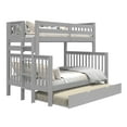 thumbnail image 4 of Bedz King Bunk Beds Twin over Full Mission Style with End Ladder and a Twin Trundle, Gray, 4 of 9