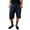 Dark Blue, variant on Fesfesfes Clearance Men Summer Drawstring Pants Elastic Solid Color Capri Pants Loose Casual Crop Pants