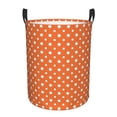 thumbnail image 6 of Lsque Orange And White Polka Dot pattern Laundry Hamper Basket, Tall Woven Rope Hamper Basket for Clothes, Lightweight Storage Basket, Collapsible Waterproof-Medium, 6 of 8