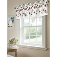 thumbnail image 6 of Curtain Valance for Windows,Red Rose Flower Valentine's Day Kitchen Valances Rod Pocket Short Curtains,Green Leaves on White Window Treatment Panel for Bedroom Bathroom 42"x18", 6 of 7