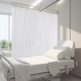 thumbnail image 5 of 2.2m Height U-Shaped Rod Privacy Partition Curtain- White Curtain And Gold Bars 4.41 lbs Capacity 78.74*5.12in for Beauty Salons, Living Rooms, Bedrooms, 5 of 13