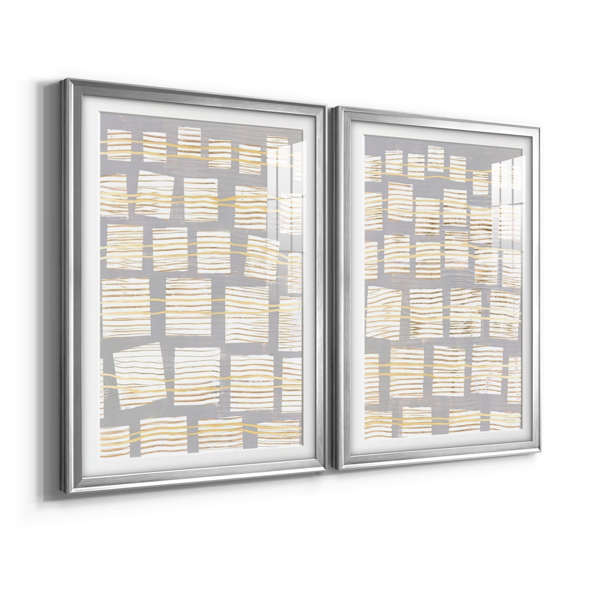 Wexford Home Networks I Premium Framed Print, 30.5" x 42.5" - Ready to Hang, Silver (Set of 2)
