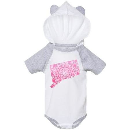 

Inktastic Connecticut Silhouette Mandala Gift Baby Boy or Baby Girl Bodysuit