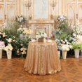 thumbnail image 2 of GFDYREE Sequin Tablecloth, Table Topper, Tree Skirt, Round, 90", Light Gold, 2 of 3