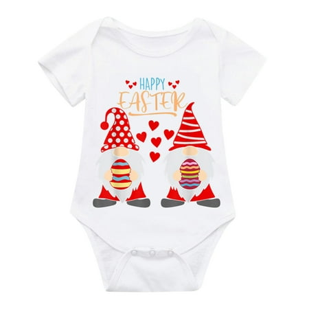 

MELDVDIB Baby Romper Infant Newborn Baby Girls Boys Easter Bunny Bodysuit Romper Casual Clothes Gift on Clearance