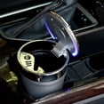 thumbnail image 5 of Travelwant Car Ashtray, Auto Ashtray With Blue LED Light Crystal Rhinestone, Automotive Interior Accessories,Removable Car Interior Ashtray Suitable for Most Vehicles, 5 of 6