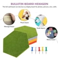 thumbnail image 3 of RENACLIPY 8Pcs Hexagon Felt Boards for Home Wall Pin Board Assorted Colors Adhesive Memo Display, 3 of 6
