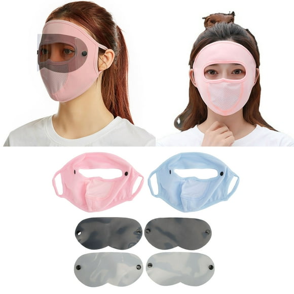 Full Face Shield, Ice Silk Face Veil Soft Comfortable for Outdoor Sports
