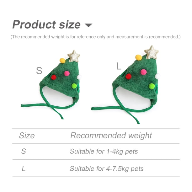 Diadema de perro de Navidad para gatito de invierno, accesorio para mascotas (sombrero verde L) Ehuebsd Para estrenar