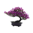thumbnail image 1 of Ornamento de bonsai artificial decoración del hogar regalos de inauguración de la casa Pequeña decoración de plantas falsas Bienvenido para el Púrpura ligera, 1 of 8
