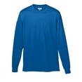 thumbnail image 2 of Augusta Boy's Wicking Long Sleeve T-Shirt, Royal, Small, 2 of 2