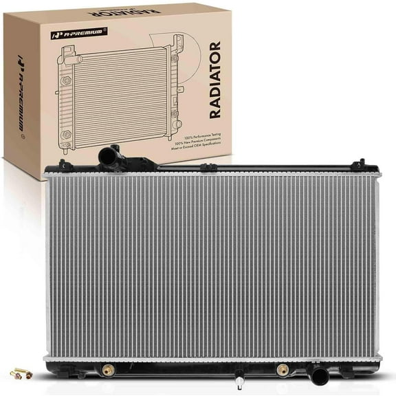 A-Premium Engine Coolant Radiator Assembly with Transmission Oil Cooler Compatible with Lexus IS F 2008-2014 5.0L, Automatic Transmission, Replace# 1640038H10