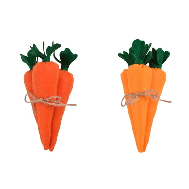 6 adornos falsos de zanahorias de Pascua, decoraciones para fiestas, accesorios Zulema zanahoria de pascua