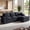 Gray, 9ft, variant on Modular Sectional Sofa, 111/118" L-Shaped Couch with Wide Armrests for Living Room, Convertible for Sleeping, Gaming, or Office