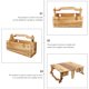 thumbnail image 3 of EeaseMX Mesa de picnic plegable 2 en 1 de madera con cesta de almacenamiento, 3 of 7