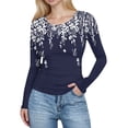 thumbnail image 2 of PFRNLF Womens Long Sleeve Tops Stretch Crewneck Ribbed T-Shirt Slim Fit Casual Basic Tops S-XXL, 2 of 6