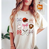 Baseball Coquette Bows Shirt, Baseball Shirt, Baseball Mom Shirt, Coquette Bows Shirt, Baseball Sister Shirt Tshirt All Size S-5XL