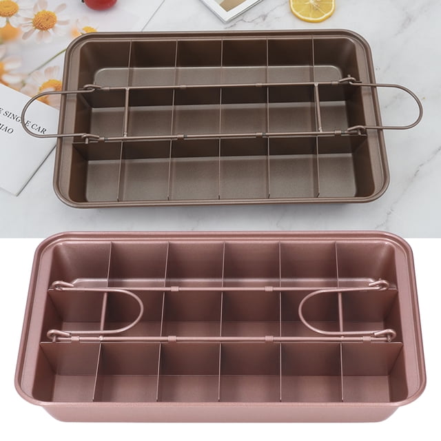 Molde Para Rosquillas, Acero Espesado Con Alto Contenido De Carbono, Inofensivo, Antiadherente, Distribución Uniforme Del Calor, Bandeja Para Hornear Brownie De 18 Rejillas Para
