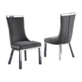 thumbnail image 2 of Clear Glass 9pc Dining Set with Silver Stainless Steel and 8 Chairs, 2 of 4
