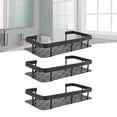 thumbnail image 4 of Shower Shelf Basket, Anticorrosion 3 Layers Shower Storage Rack High Load Bearing Space Saving With  Stickers For Bathroom, 4 of 7