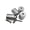 Silver, variant on Aluminum Feet PC Chassis Stand Shock Absorbing Pad Isolation Heat Dissipation