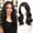 Dark Brown, variant on Ombre Brown Wigs for Women 18 Inch Middle Part Medium Length Short Curly Wavy Wigs, Synthetic Hair Womens Wigs for Daily Party/Halloween Use(18inch,Ombre Brown)