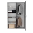 thumbnail image 3 of Eco 72" High 6-tier Shelf One-Door Cabinet Armoire with Two Hanging Rods, 3 of 23