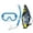 Clear Blue (w/reusable bag), variant on TUSA Sport Mini-Kleio Junior Mask and Snorkel Combo, Flash Yellow