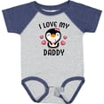 thumbnail image 3 of Inktastic I Love My Daddy with Cute Penguin and Hearts Girls Baby Bodysuit, 3 of 5